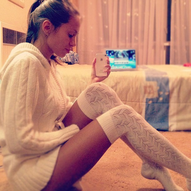 Имитация чулок с поясом 